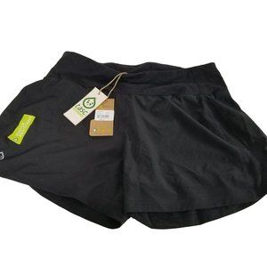 Tasca Verve Performance Running Tennis Shorts S Black Bamboo Pocket UPF 50+ NEW